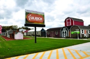 Ulrich Barn Builders uses the “corporate store” model to sell its structures.