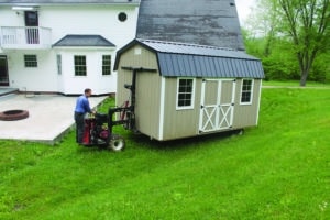 shed moving with the Mule from Cardinal Manufacturing LLC